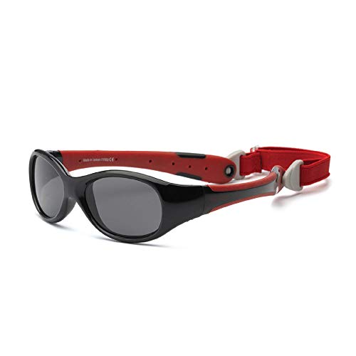 REAL SHADES Explorer Unbreakable Kids Sunglasses - Polarized 100% UV Protection Flexible Frame Adjustable Strap - Kids Boys and Girls