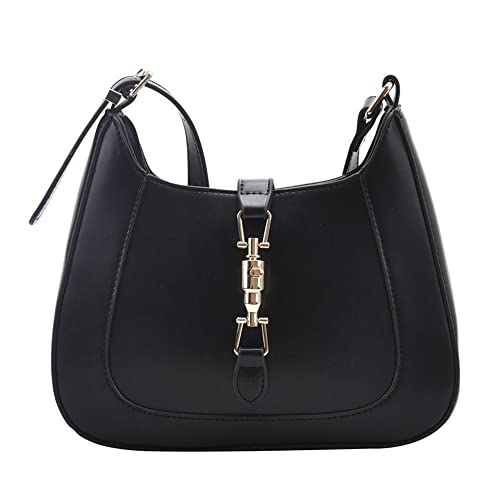 CARZA Shoulder Bag Purse for Women, Handbag Crossbody Bag Underarm PU Leather Wallet Tote, Black