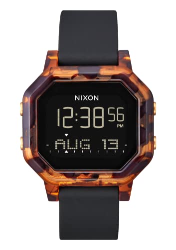 NIXON Siren A1210 - Tortoise - 100m Water Resistant Women's Digital Sport Watch (38mm Watch Face, 18mm-16mm Pu/Rubber/Silicone Band)