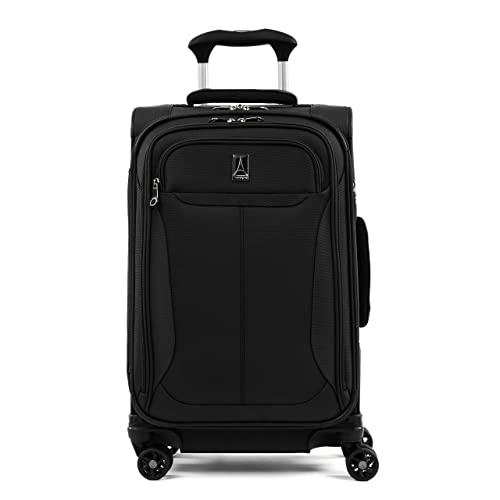 Travelpro Tourlite Softside Expandable Luggage with 4 Spinner Wheels, Lightweight Suitcase, Men and Women, Black, Carry-On 21-Inch