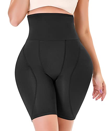 POP CLOSETS Women Shapewear Butt Lifter Body Shaper Panties High Waist Hip Padded Enhancer Booty Lifter Tummy Control Panty Black