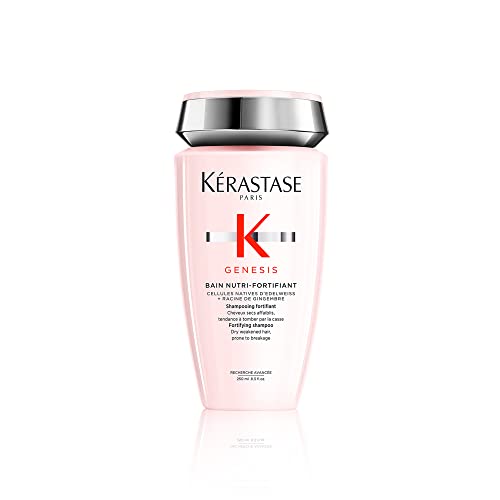 KERASTASE Genesis Nutri-Fortifiant Shampoo | Anti-Breakage & Strengthening For Weak or Damaged Hair | Nourishes & Hydrates Hair | For All Hair Types | 8.5 Fl Oz