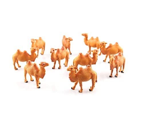 10 Pcs Camel Figurines Hand Painted Camel Figurine Miniature Animal Statue Wildlife Bactrian Camel Camel Animal Model Table Desktop Animal Figurine Cake Toppers Statue Collection Home Decor