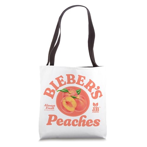 Official Justin Bieber Peaches White Tote Bag