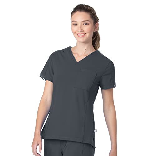 Urbane Impulse Slim Fit Extreme Stretch 1-Pkt V-Neck Scrub Top for Women 9108LKA New Royal