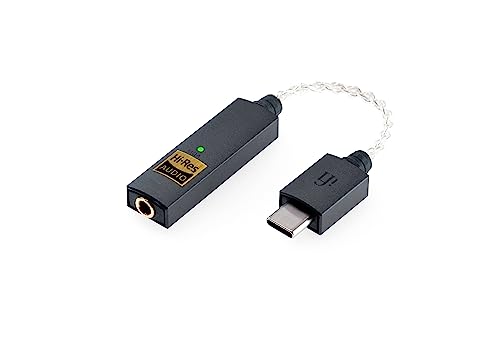 iFi GO link - DAC & Amplifier - USB-C to 3.5mm Adapter - Improve Headphone Sound from any Device - Gold-plated 3.5mm Headphone Socket – Flexible Cable - Supports Hi-Resolution 32-bit/384kHz/DSD256/MQA