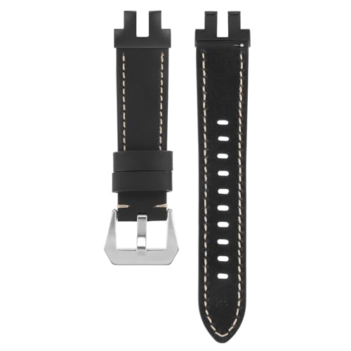 Shangshi Genuine Leather Watch Band Strap For Casio PRG-300 PRG-330 PRW-6000 PRW-6100 PRW-3000 PRW-3100 PRW-S3100 PRW-S6100 (Black)