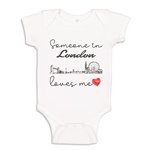 The Shirt Den Someone Loves Me In London England Baby Bodysuit One Piece 6 mo White