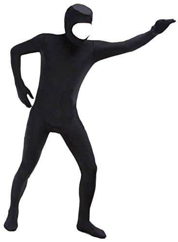 VSVO Face Open Zentai Spandex Bodysuit (Medium, Black)