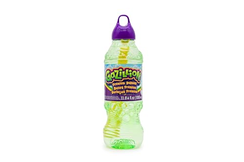 Gazillion Bubbles, Original Bubble Solution 1L - Create Bubbles with Premium Formula & 7-in-1 Bubble Wand - Non-Toxic & Safe