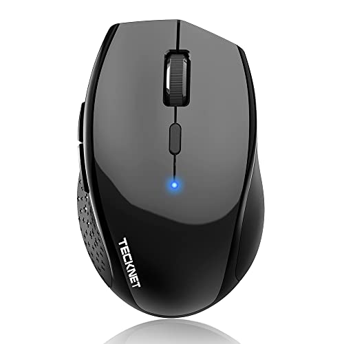 TECKNET Bluetooth Mouse, 3200 DPI Computer Mouse, 2-Year Battery Wireless Mouse 6 Adjustable DPI, 6 Buttons Compatible with Laptop/Windows/Computer