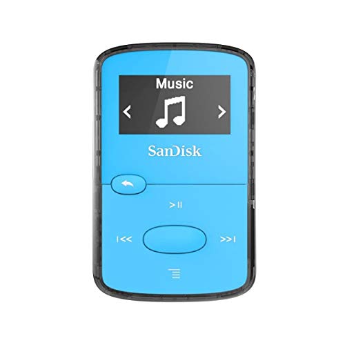 SanDisk 8GB Clip Jam MP3 Player, Blue - microSD Card Slot and FM Radio - SDMX26-008G-G46B