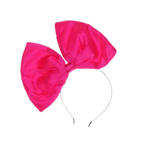 LALAFINA Huge Bow Headband Christmas Bow Headband Large Bowknot Hair Hoop Big Bow Headdress for Holiday Birthday Christmas Party Gifts, Rosy