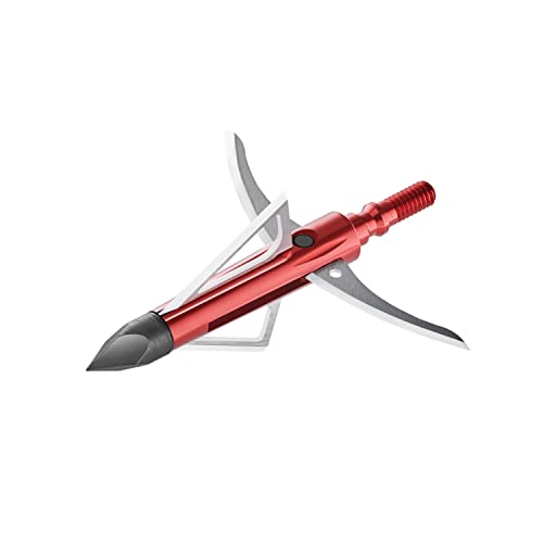BLOODSPORT Gravedigger Extreme 4-Blade Hunting Hybrid Mechanical Broadhead with Chisel Tip - 100 Grains | 2.25' Cutting Diameter | 3 Pack