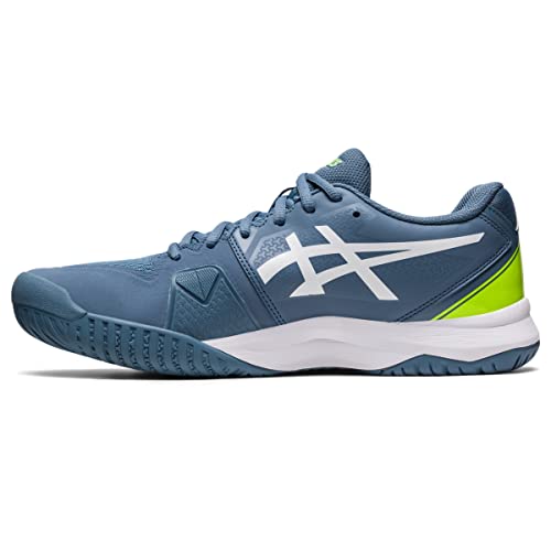 ASICS Men's Gel-Challenger 13 Tennis Shoes, 10, Steel Blue/White