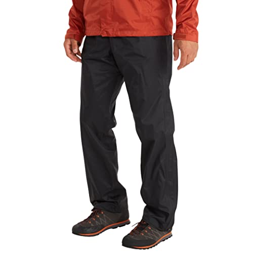 MARMOT Men’s PreCip Full-Zip Pant | Lightweight, Waterproof, Jet Black, Small