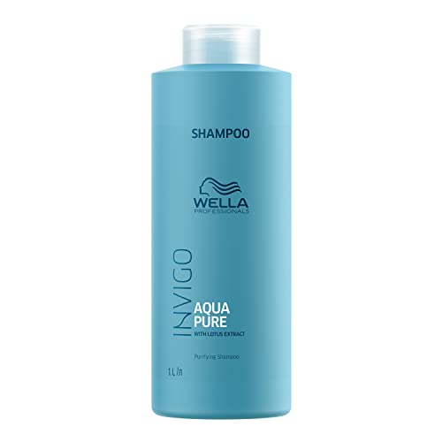 Wella Professionals Invigo Aqua Pure Shampoo, with Caring and Refreshing Ingredients, Extra Scalp Care, 33.8oz