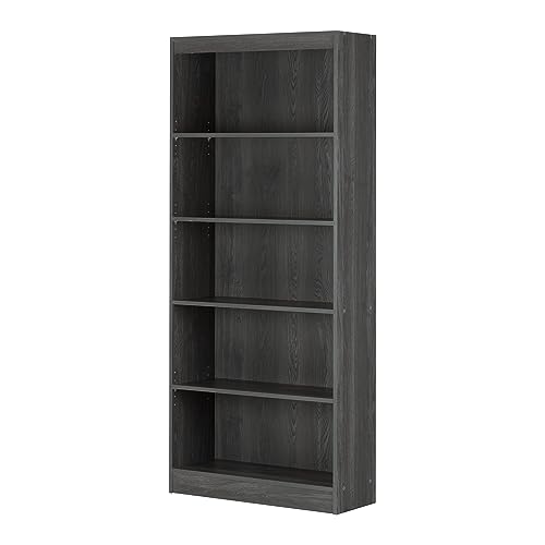 South Shore Axess 5-Shelf Bookcase - Gray Oak