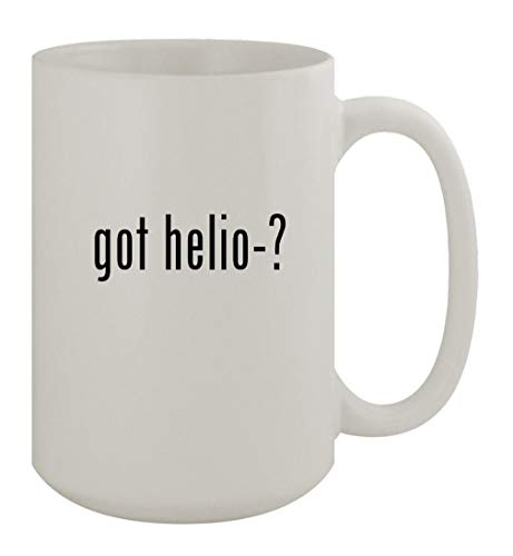 Knick Knack Gifts got helio-? - 15oz Ceramic White Coffee Mug, White