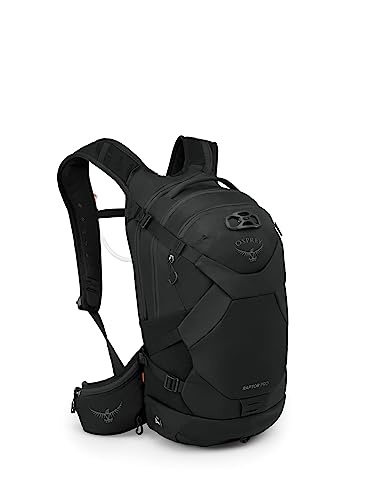 Osprey Raptor Pro Men's Biking Backpack with 2.5L Hydraulics Reservoir, Black
