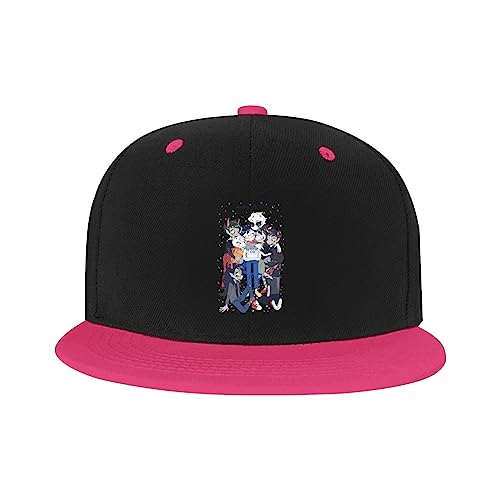 QARMAX Homestucks Adult Flat Brim Color Hip hop hat Dad hat for Men and Women Pink