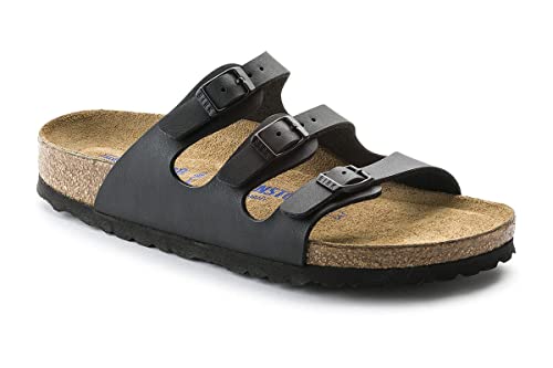 Birkenstock Florida Soft Footbed - Birko-Flor Black Birko-Flor 2 39 (US Women's 8-8.5) Regular