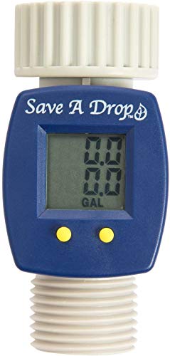 Save a Drop P3 Blue Water Flow Meter | Measure Gallon Usage from an Outdoor Garden Hose | Helps Conserve Water……