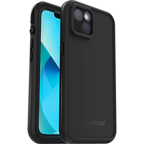 LifeProof Fre Case for iPhone 13, Waterproof (IP68), Shockproof, Dirtproof, Drop Proof to 2 Meters, Sleek and Slim Protective Case with Built in Screen Protector, Black