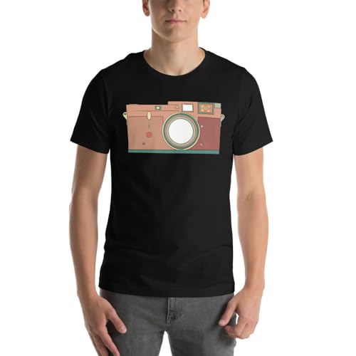 Photographer Shirt for Men - Camera Tshirt - Retro Camera Graphic Design - Perfect for Camera Lovers & Photography Fans Black