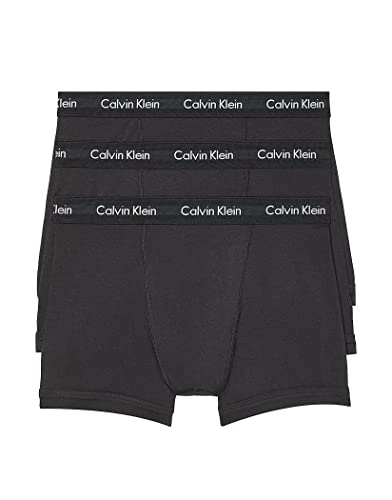 Calvin Klein Men's Cotton Stretch 3-Pack Boxer Brief, 3 BLACK, M