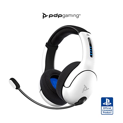 PDP LVL50 Wireless Stereo Headset with Noise Cancelling Microphone: White - PS5/PS4