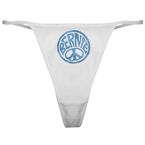 CafePress 60S Peace Bernie Classic Thong Underwear, Funny Womens Panties White