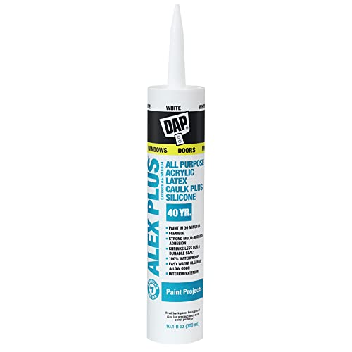 DAP INC 18152 10.1oz White Alex Plus Acrylic Latex Caulk with Silicone