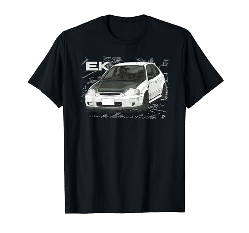 JDM Car EK SI Hatch Red anime style T-Shirt