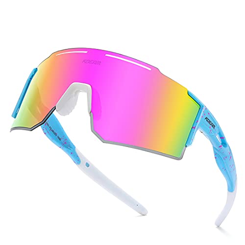 RINKUOLYO Sports Polarized Sunglasses for Men and Women, Youth Kids Baseball Softball Sunglasses for Cycling, Running