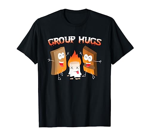 Group Hug Smores Chocolate Marshmallow Cookie Camping Camper T-Shirt