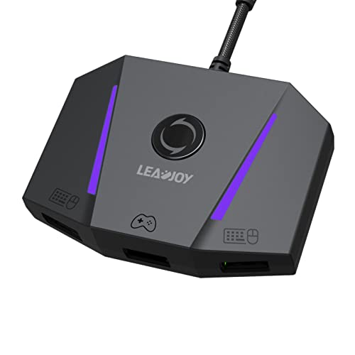 leadjoy VX2 Aimbox Keyboard Mouse Converter/Adapter with 3.5mm Audio Port Compatible with Nintendo Switch/PS5/PS4/Xbox One/Xbox One X/Xbox One S