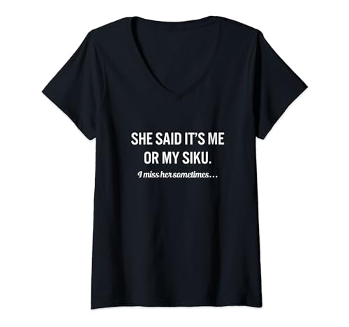 Womens Funny Siku Quote Instrument Music V-Neck T-Shirt