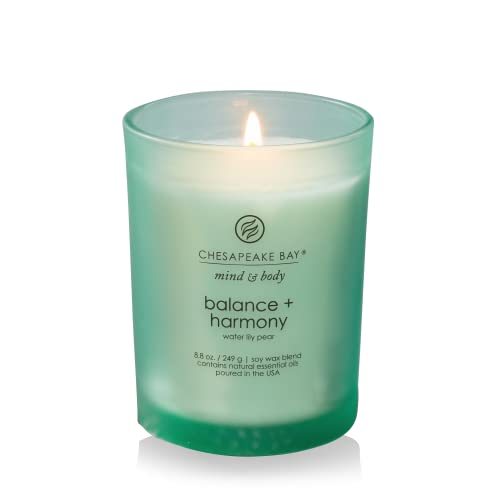 Chesapeake Bay Candle Scented Candle, Balance + Harmony (Water Lily Pear), Medium, Home Décor