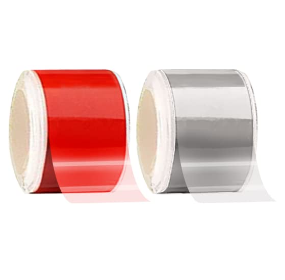 VViViD Headlight & Taillight Adhesive Repair Tape Red and Transparent 2-Roll Pack (1.8' x 7ft)