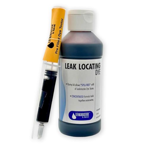 Pool Leak Detection Kit - Leakmaster Leak Location Dye with Refillable Syringe - Diagnose Leaks in Swimming Pools, Spas, and Hot Tubs (Blue Dye, 8 oz)