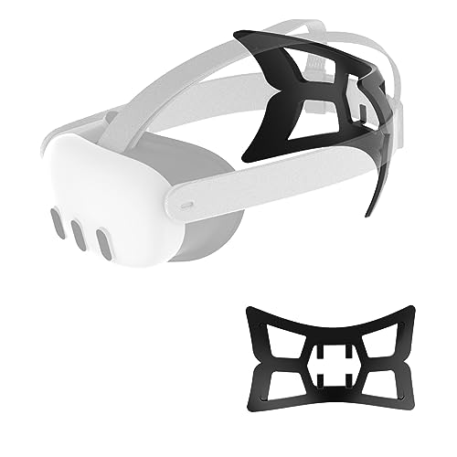 APEXINNO VR Head Strap Pad for Meta Quest 3 Headset Accessories, TPU Head Strap Cushion for Oculus Quest 3 Original Head Strap, Bracket for The Back of The Head Headstrap (Black-B)