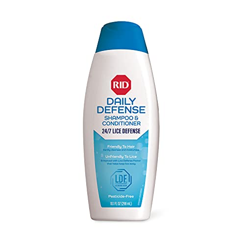 RID Defense Lice Shampoo & Conditioner, Used Daily Provides 24/7 Defense Against Head Lice, 100% Effective, 10.1 Ounce