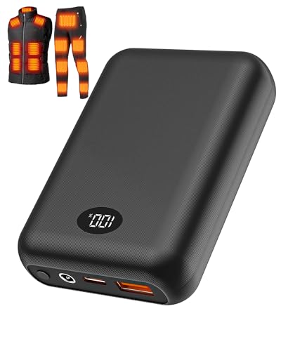 16000mAh Heated Vest Battery Pack, 7.4V Battery Pack for Heated Vest, Rechargeable Power Bank for Heated Vest with LED Display, Portable Battery for Heated Vest, Jacket, Pants(No Ororo,Venustas)