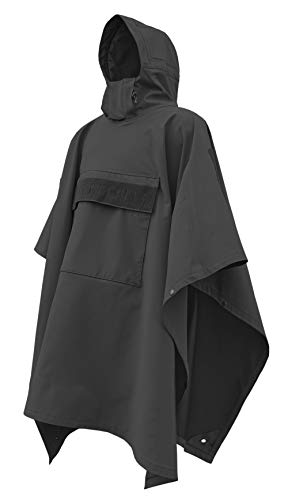 HAZARD 4 Mens Rain Poncho Villa(TM) Technical Soft-Shell - Black, Black Classic