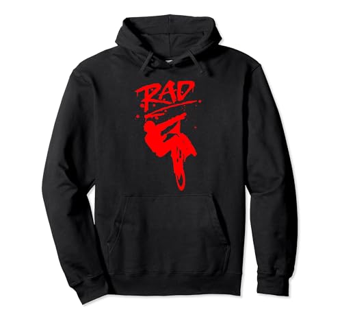 RAD Radical BMX Bike Redesign Graffiti Gnarly Retro Awesome Pullover Hoodie