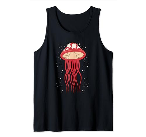 Cute Underwater Sea Jellyfish Mushroom Foraging Mycology Tank Top