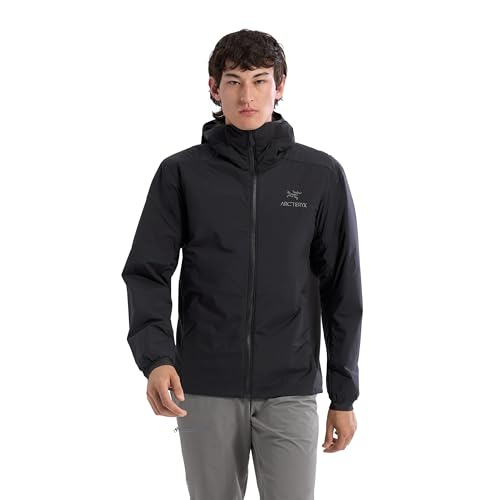 Arc'teryx Atom Hoody Men's, Redesign | Lightweight, Insulated, Packable Jacket for Men - Light Jackets for Men's Hiking, Trekking, Ice Climbing Gear, Fall Winter | Black, Large