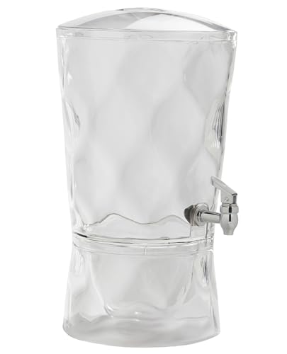 CreativeWare Sculptured Beverage Dispenser, 3 Gallon, Clear