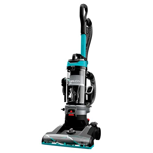 BISSELL CleanView Rewind Upright Bagless Vacuum with Automatic Cord Rewind & Active Wand, 3534, Black/Teal/Gray